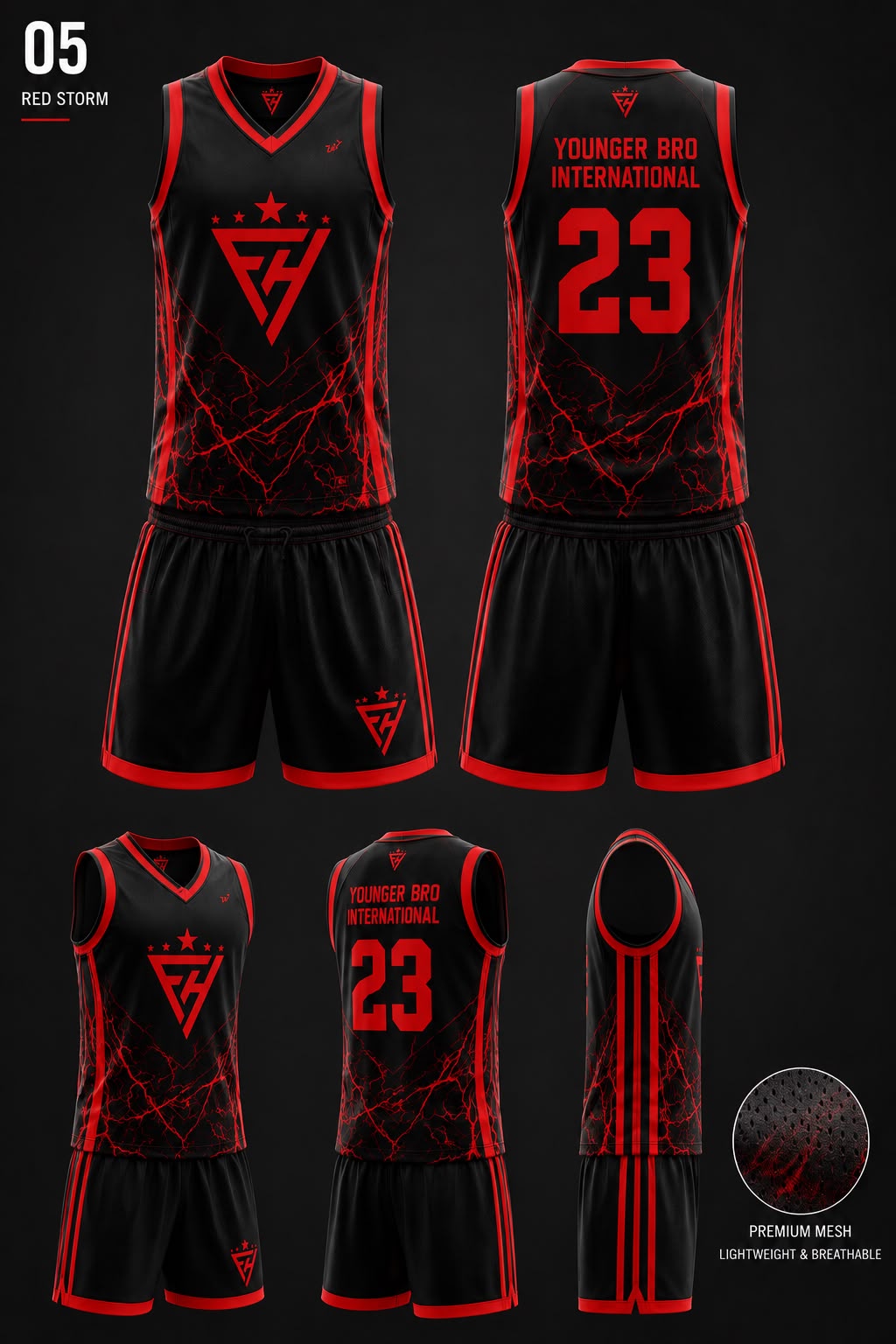 Basketball uniforms — Red Storm