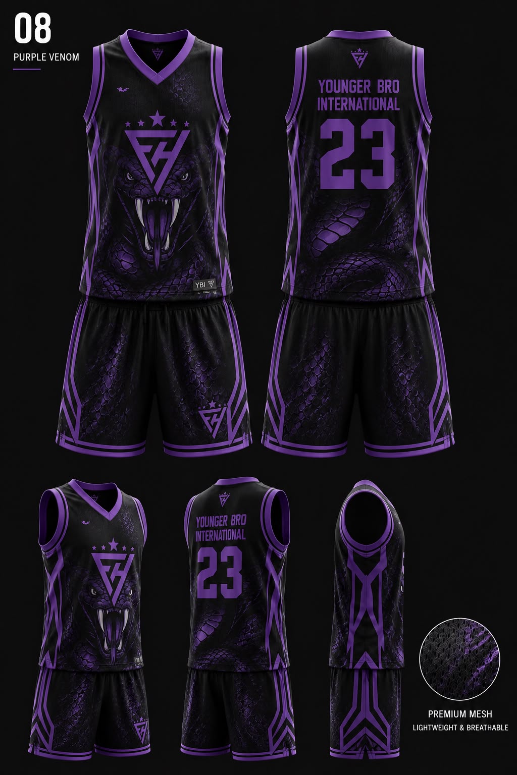 Basketball uniforms — Purple Venom