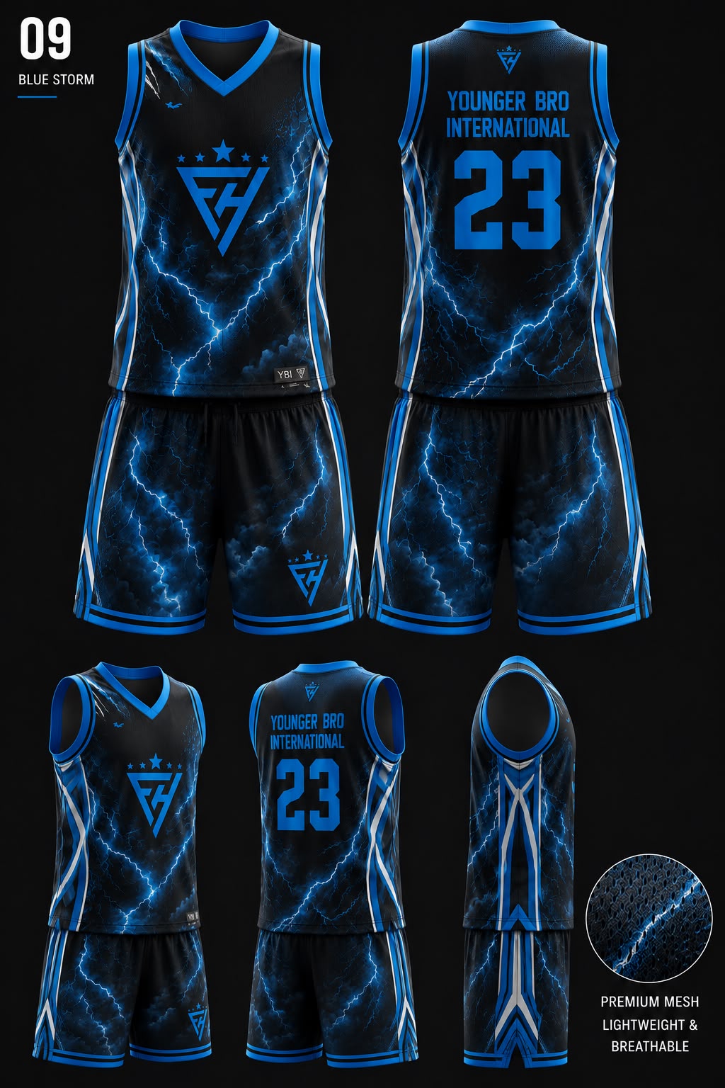 Blue Storm — Front and back uniforms